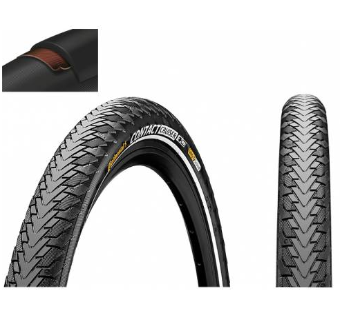 фото Покрышка велосипедная continental contact cruiser 26"x 2.0" 50-559, reflex, 3/180tpi, e25, черная, 101507