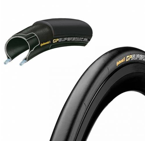 фото Покрышка велосипедная continental grand prix supersonic, 700x20c, 20-622, черная, складная, skinwall, 118345