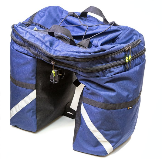 фото Сумка-штаны trix, на багажник, 30-50 л, синий, вр031.050.6.1