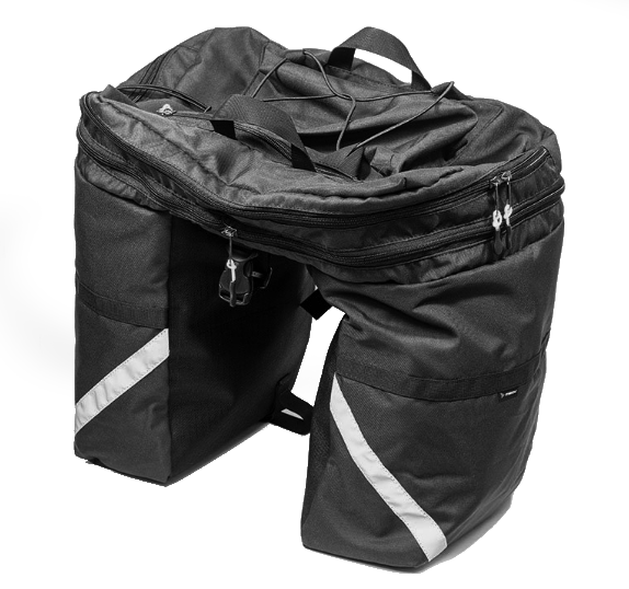 фото Сумка-штаны trix, на багажник, 30-50 л, черный, вр031.050.6.1