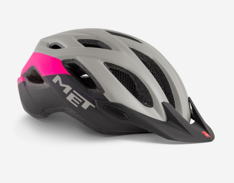 фото Велошлем met crossover grey/pink (размер: m (52-59 см))
