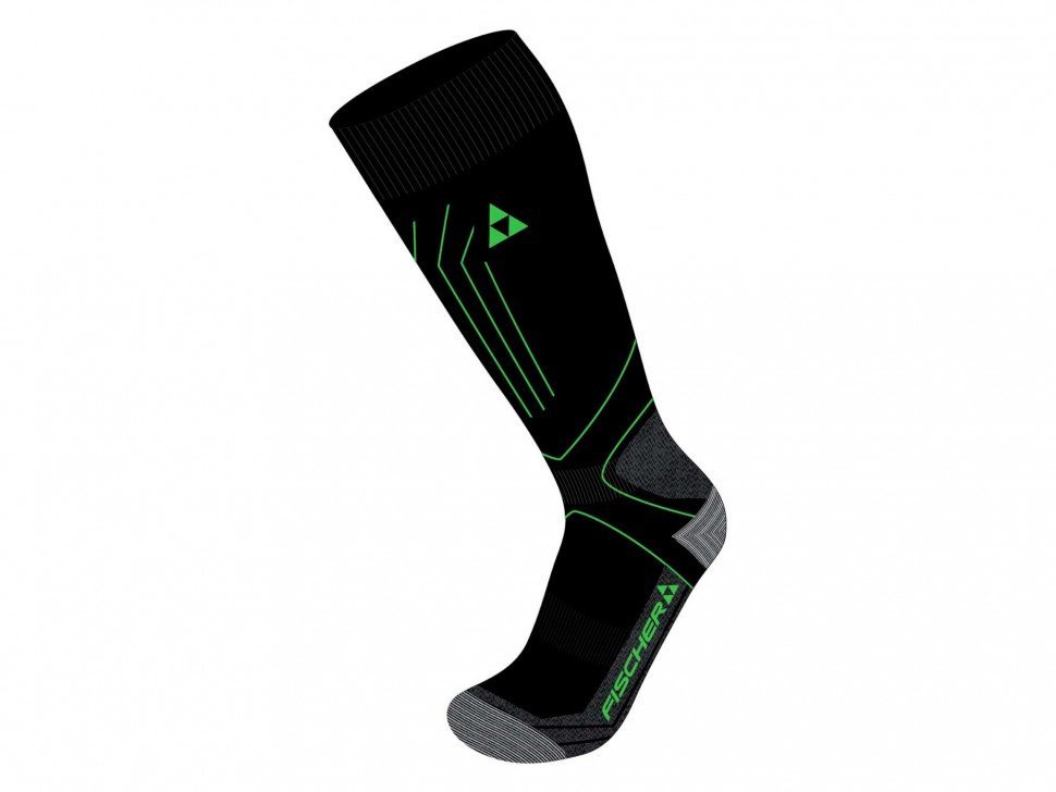 Носки Fischer Comfort Extra warm, black/lime, 2017-18