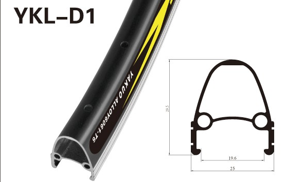 

Обод велосипедный TBS 26"x1.75", двойной, CNC, 36H, чёрный, YKL-D1
