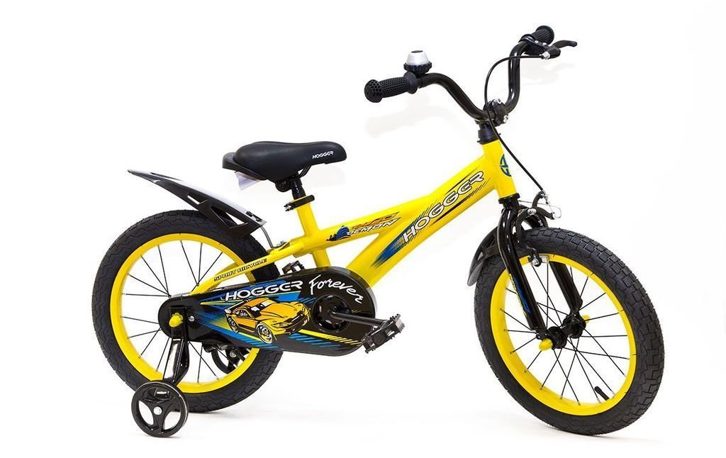 фото Детский велосипед hogger f251 16" 2018 (возраст: 4 - 6 (рост: 100 - 118 см), цвет: желтый)