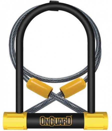 Велосипедный замок Onguard BULLDOG DT U-образный, на ключ, 115 x 230мм, толщина 13мм + кабель 120см х 10мм, 8012