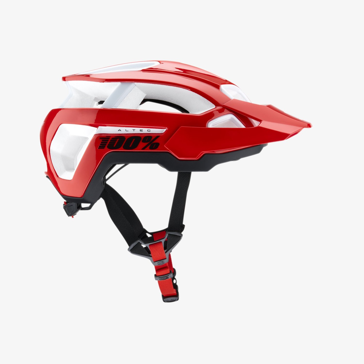 фото Велошлем 100% altec helmet, красно-белый, 2019 (размер: l/xl )