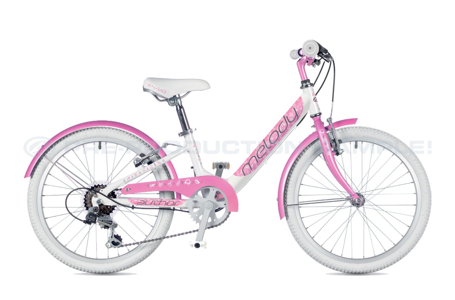 фото Детский велосипед author melody 20" 2020 (рама: 10" (рост: 115 - 135 см), цвет: бело-розовый )