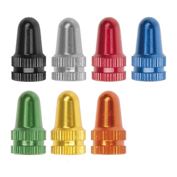 Колпачки для ниппеля авто/спорт алюминий анодированый цвета в ассортименте (15х2шт) M-WAVE 5-519909