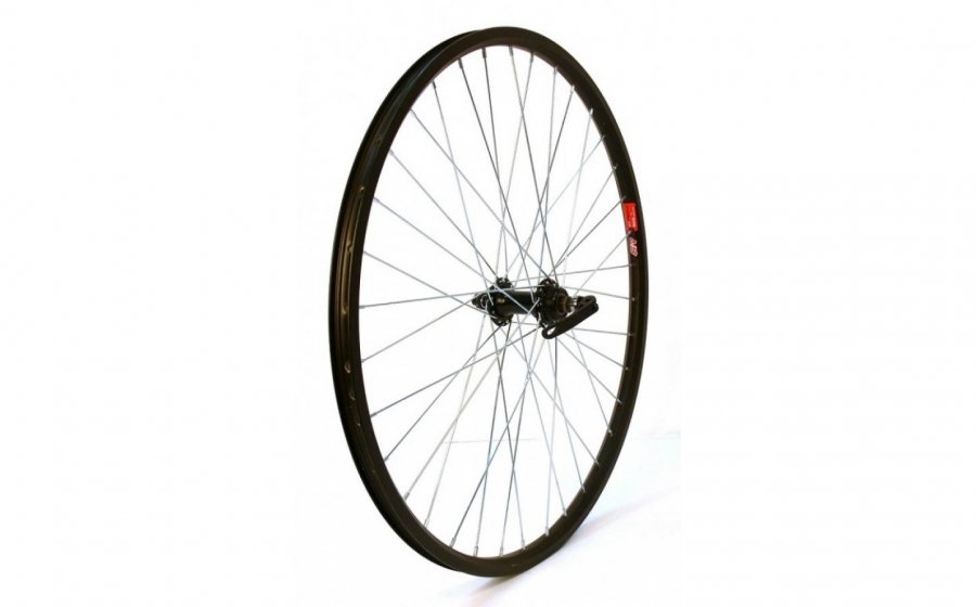 фото Колесо велосипедное trix, 26", алюминий, двойной передний обод, алюминиевая втулка на эксцентрике, d-17" (26) black