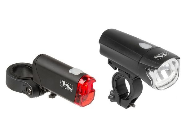 Комплект велофонарей M-Wave в дисплей боксе, сверхяркие светодиоды, индикатор заряда, 221057 stinger комплект фонарей stg bc st9041w
