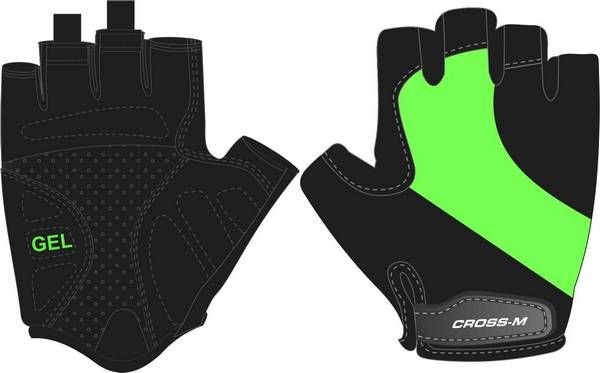 

Велоперчатки Cross- Gel, черный/салатовый, 9924-L (Размер:XL