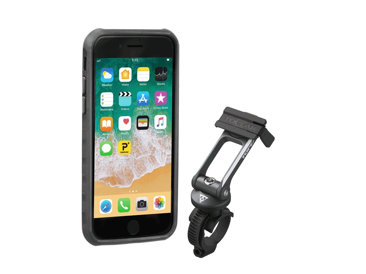 Чехол д/смартфона c креплением TOPEAK RIDECASE W/MOUNT, WORK WITH iPHONE 8/7/6S/6, черно-серый, TT98 купить на ЖДБЗ.ру - фотография № 1