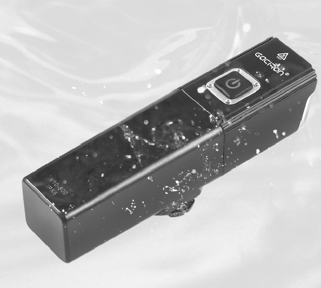 фото Фонарь передний gaciron v10-800, 800lm, 1диод, 7 режимов, li-аккум, usb, крепление go-pro, алюминий. черный, v10-800