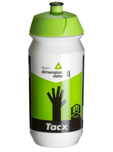 Фляга велосипедная Tacx Pro Teams Dimension Data, 500 мл, бело-зеленый, T5749.04