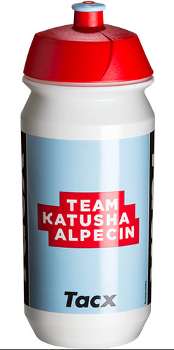 Фляга велосипедная Tacx Pro Teams Katusha-Alpecin, 500 мл, био-пластик, T5749.06 фляга велосипедная tacx pro teams astana 500 мл голубой t5749 01