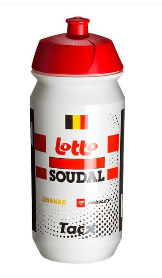 Фляга велосипедная Tacx Pro Teams Lotto-Soudal, 500 мл, бело-красный, T5749.08 фляга велосипедная tacx pro teams astana 500 мл голубой t5749 01
