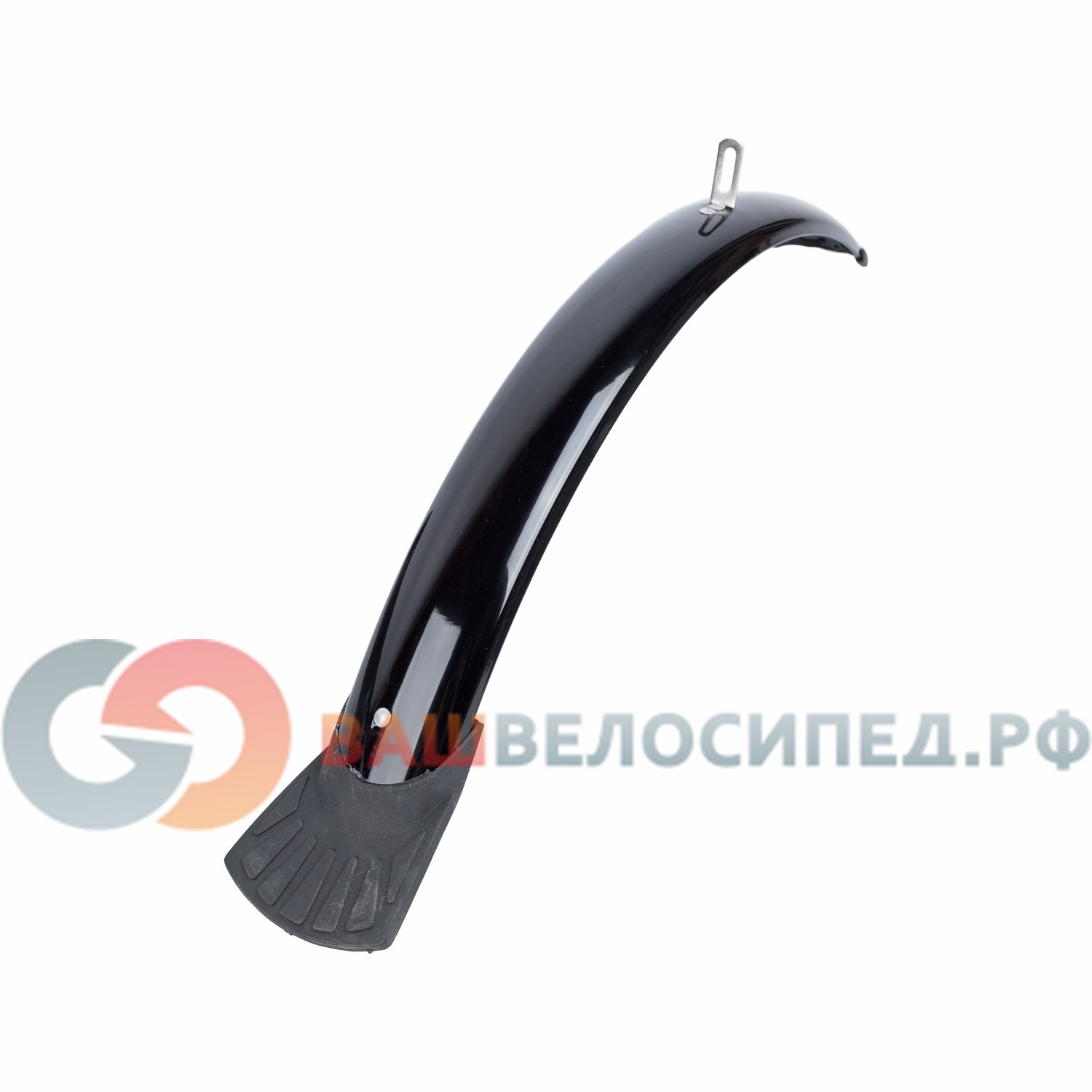 фото Крылья металлопластиковые m-wave, 26-27.5"х60 мм, с усами, с брызговиками, черные, 00-180310