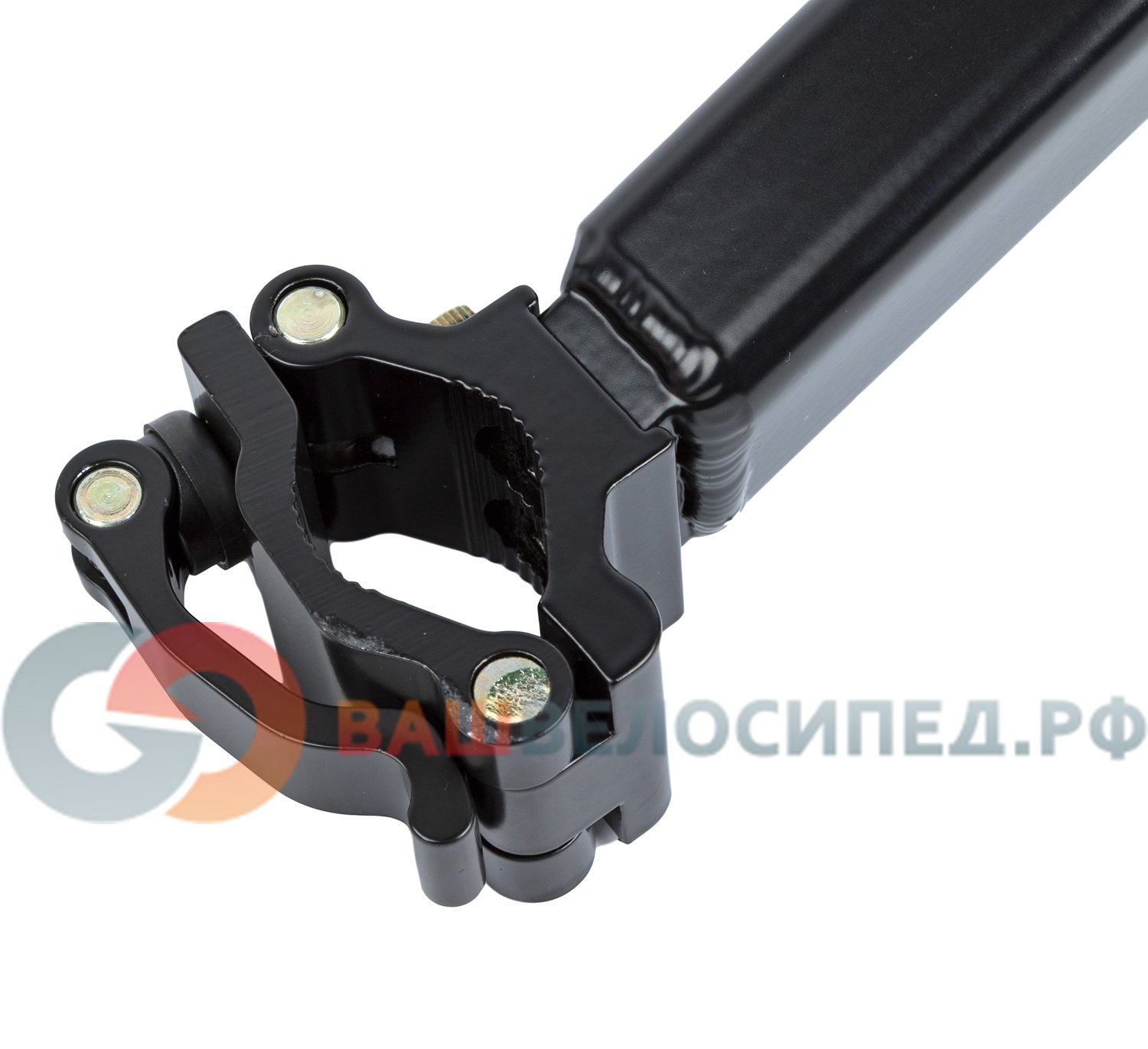 фото Велобагажник ostand cd-28qr c подседельными с дугами, алюминий, до 10кг, для штыря, черный, 6-128
