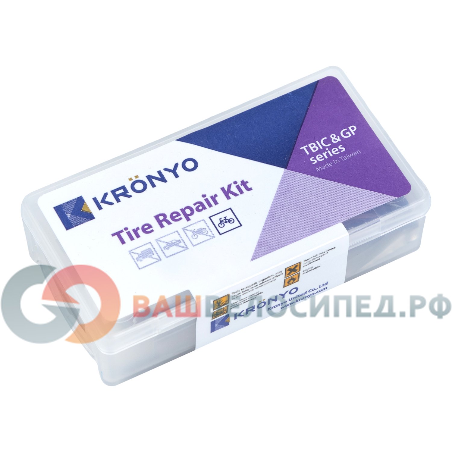 фото Аптечка kronyo tbic-23c, 6 заплаток+шкурка+клей, 6-170223