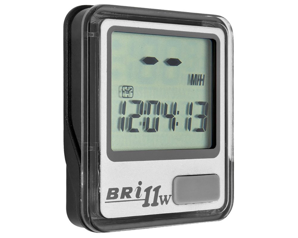 Велокомпьютер Stels BRI-11W, 11 функций, беспроводной, серебристый, ST (060032)