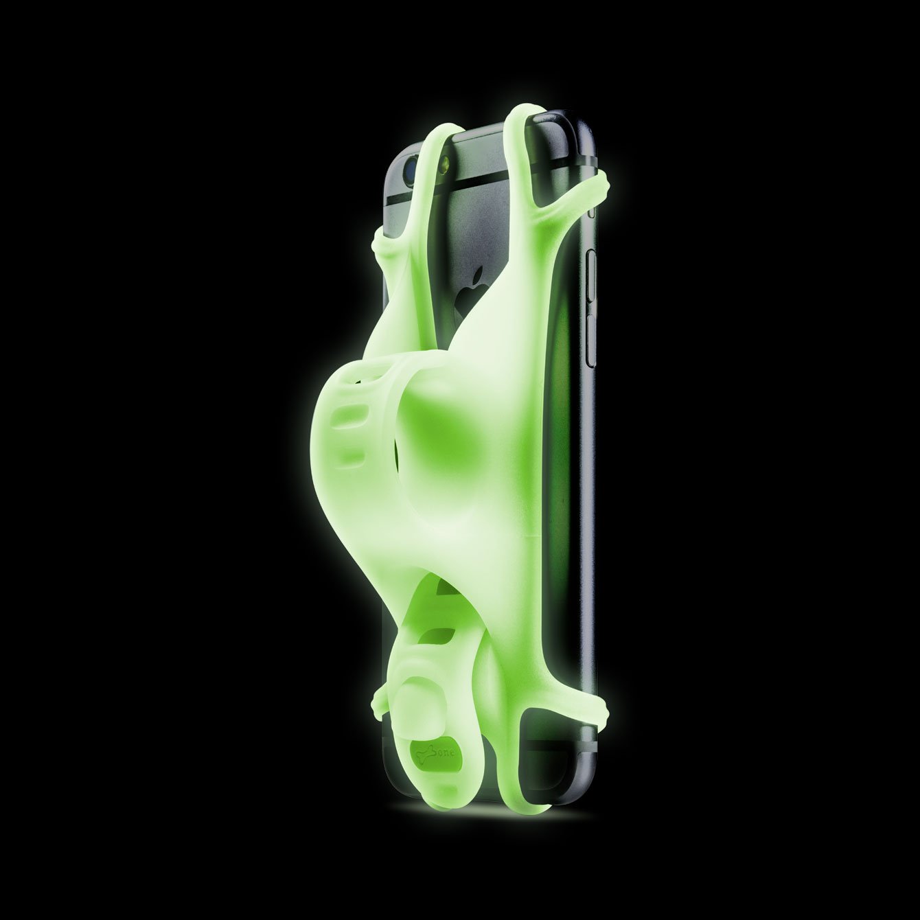 Держатель для смартфона Bone Collection BIKE TIE, силикон, на руль, 4.0'-6.0', люминисцентный зеленый, 07-150014 держатель для телефона rockbros на руль велосипеда силиконовый вращение на 360 градусов lf436