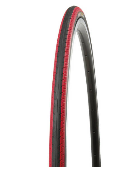   ВашВелосипед Велопокрышка KENDA K196 KONTENDER, 700х23С (23-622), 60 TPI, клинчер, LR3, слик, черно-красный, 5-522841