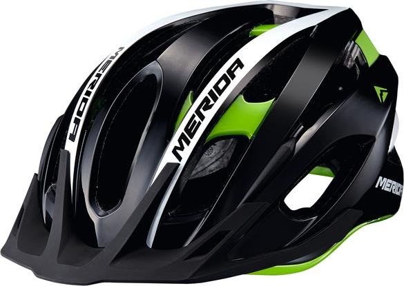 

Велошлем Merida Team MTB, Glossy Team Black/ Green, 2277006946 (Размер:  см, Черный