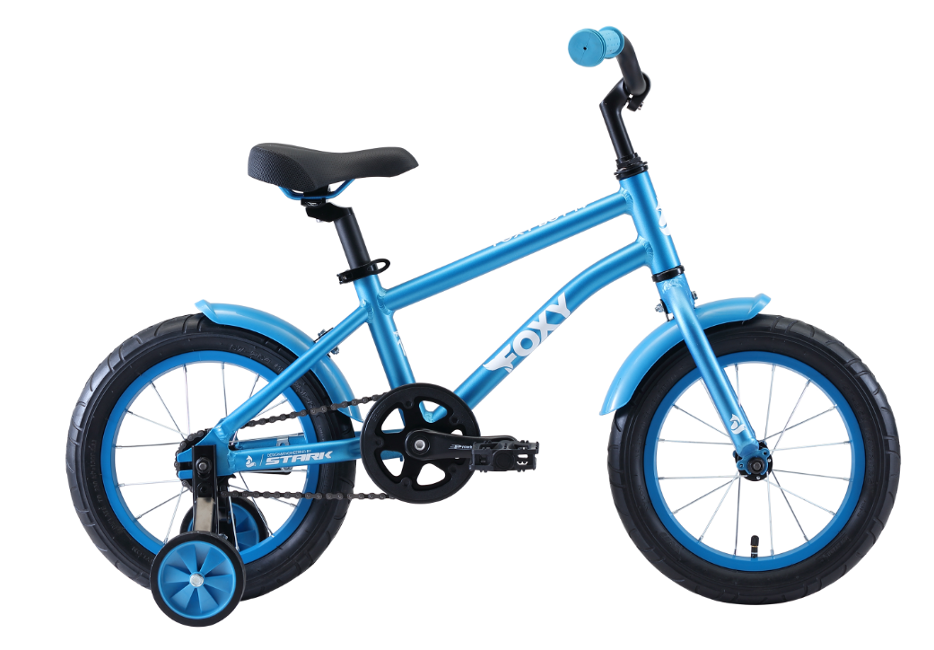 фото Детский велосипед stark foxy boy 14" 2020 (рама: one size (рост: 100-115 см), цвет: голубой/белый)