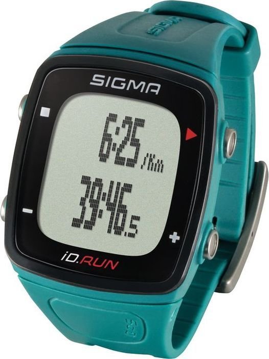 Пульсометр SIGMA iD.RUN, 6 функций, GPS, USB-кабель, до 6 часов, зелёный, pine green, SIG_24820