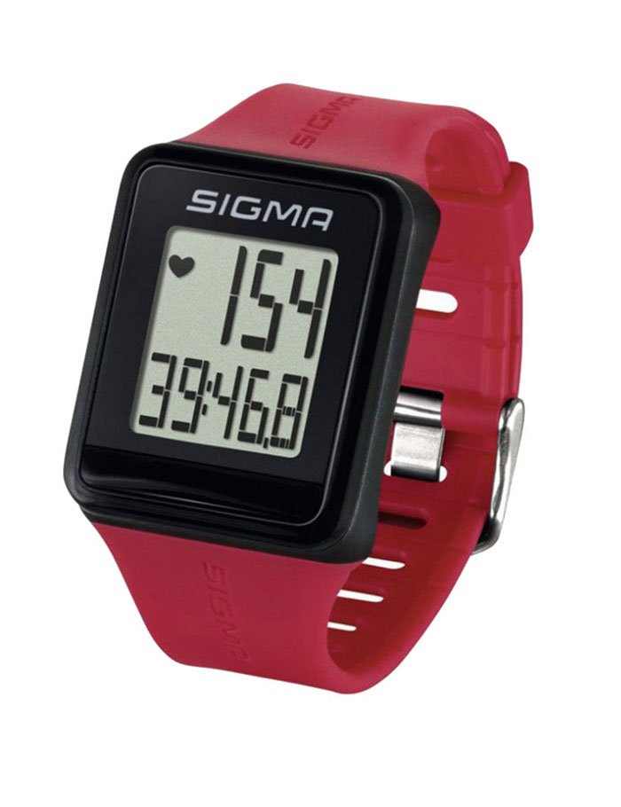 фото Пульсометр sigma id.go, часы, 3 функции, водонепроницаемый, есть секундомер, нагрудный датчик, красный, rouge, sig_24530