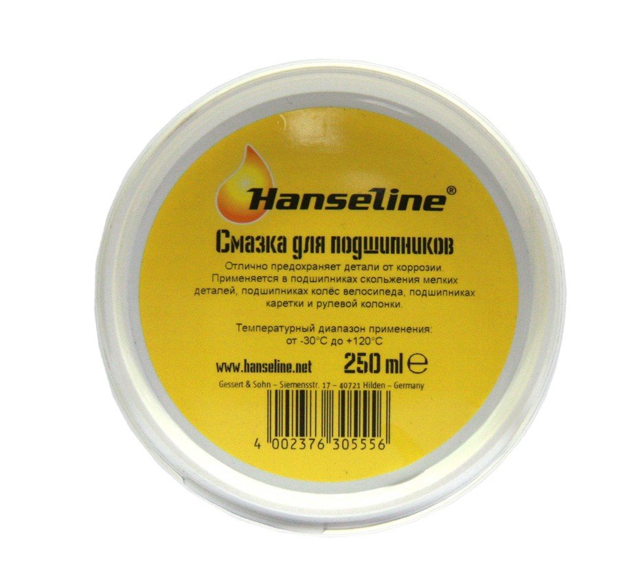 Смазка  Hanseline GREASE, для подшипников, 250 мл, HANS_305556 смазка shimano premium grease 500 g box for hubs headset bottom bracket etc cc 233707