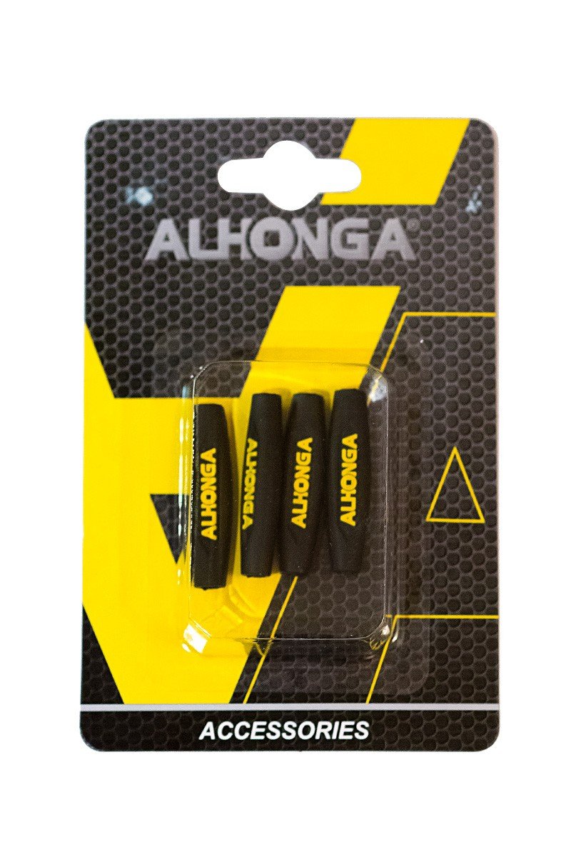 Комплект накладок на оболочку троса Alhonga HJ-PX006, силикон, на блистере, 1 шт, черный, ALH_HJ-PX006 багорик телескопический 110 см алюминиевый защита жала силикон ручка неопрен
