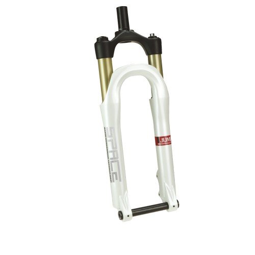 Велосипедная вилка Вилка велосипедная RST SPACE FREE QR, ход 100 мм, стальная пружина, масляный демпфер, белый, RST_SPACE_QR_2012