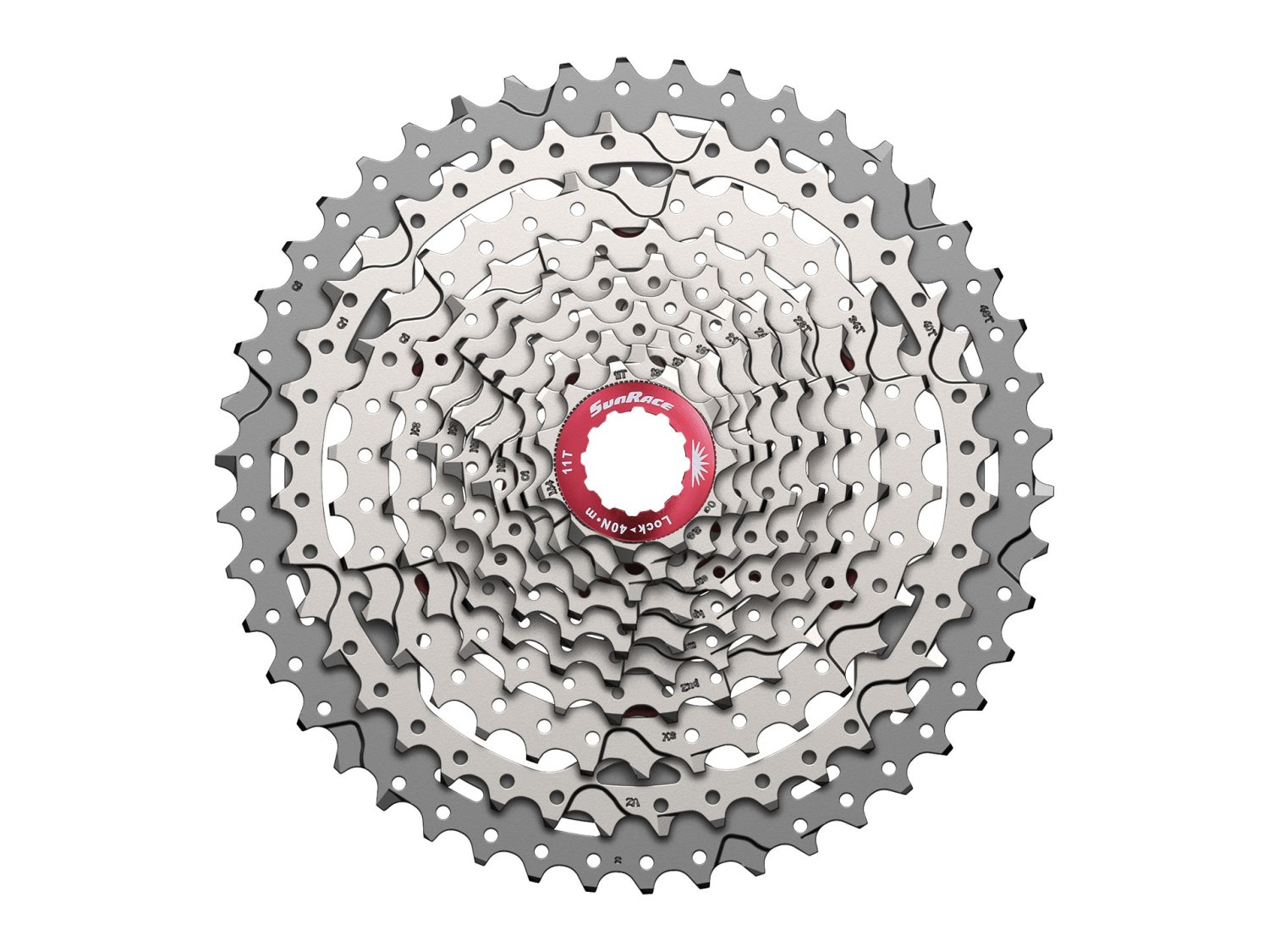   ВашВелосипед Кассета велосипедная Sun Race, 11-46, 10 скоростей, на алюминиевом пауке, SR-11-46-10