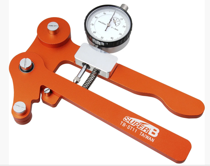 Тензометр велосипедный SUPERB, инструмент для измерения натяжения спиц, в кейсе, оранжевый, 5-880167 инструмент для измерения изношенности цепи cyclus tools со шкалой
