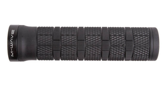 Грипсы велосипедные M-WAVE, 2х-компонентные, 130 мм, резина, эргономичные, черные, 5-410617