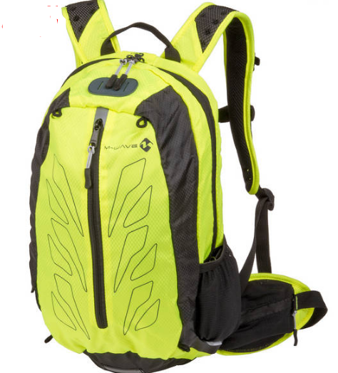 Рюкзак M-WAVE, облегчённый, 46х28х12см, 15л, дышащая сетка на спине, с дождевым чехлом, неоново-желт