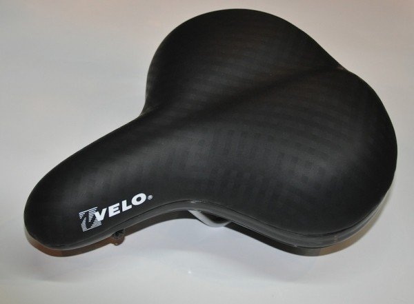 

Седло велосипедное Velo VL-6165, комфорт, с интегрированным бардачком, черный, VELO VL-6165