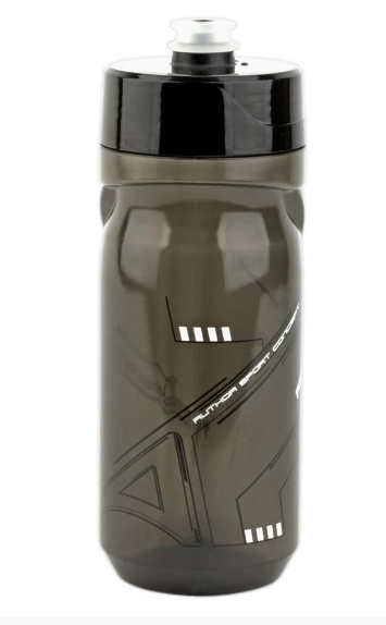Велофляга AUTHOR AB-ScrewOn X9, 0.6 л, c большим клапаном, мягкий пластик, полупрозрачный, черно-бел., 8-14060181 фляга велосипедная author new 100% биопластик ab flash x9 0 55л 54гр c большим клапаном белая 8 14060098
