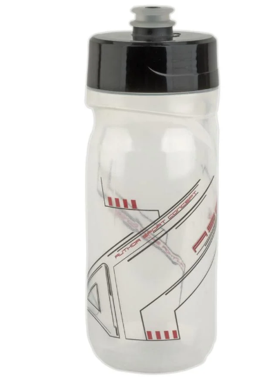 Велофляга AUTHOR AB-ScrewOn X9, мягкий пластик, 0.6 л, c большим клапаном, полупрозрачная, красный, 8-14060185