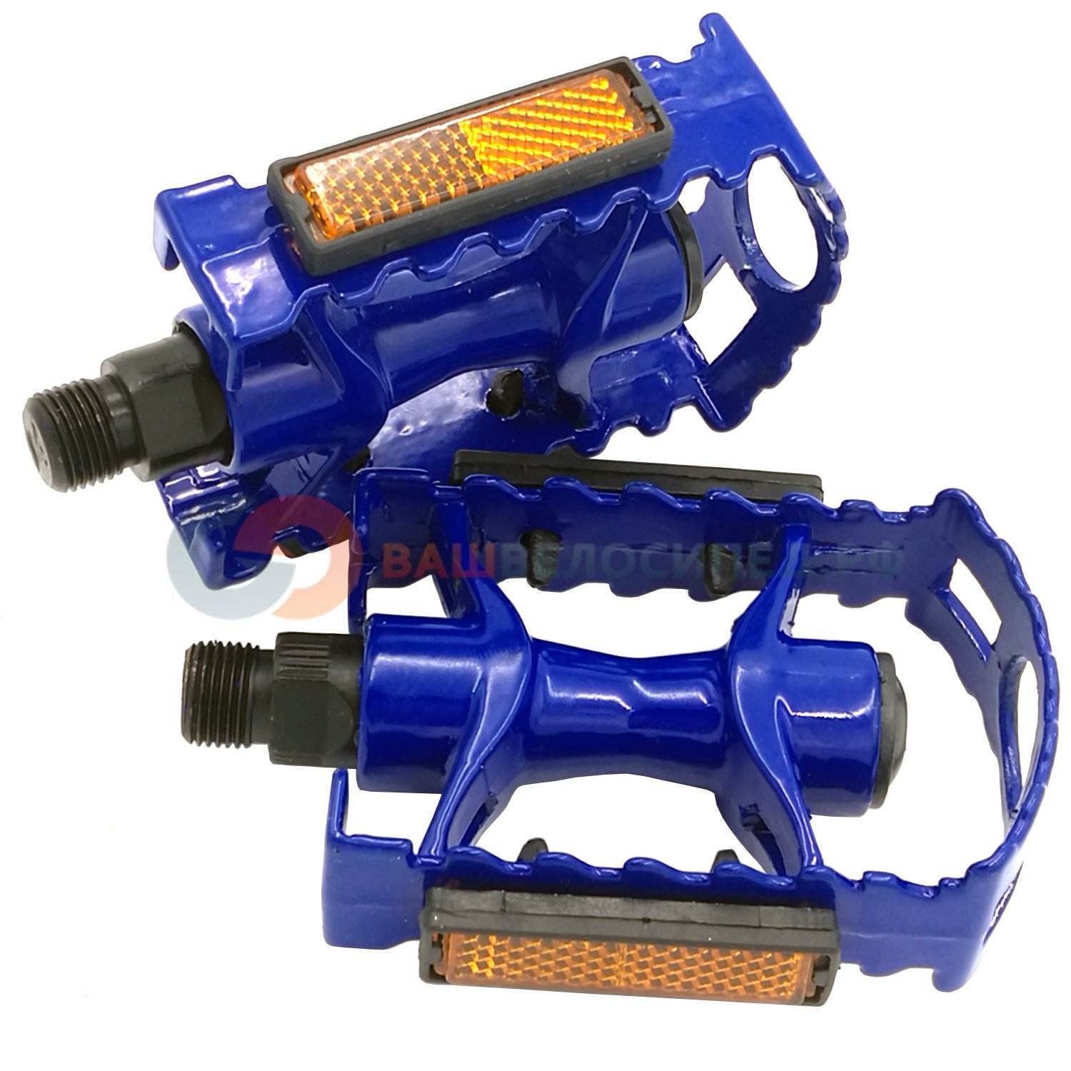 фото Педали vinca sport алюминиевые синие, платформа 95*65мм - 9/16'', vp 04а blue