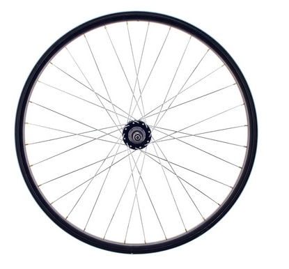 фото Колесо велосипедное 26" trix, задний, al, двойной, втулка: сталь, трещётка, гайка, серебристая, d-10 (26) black/об.лент