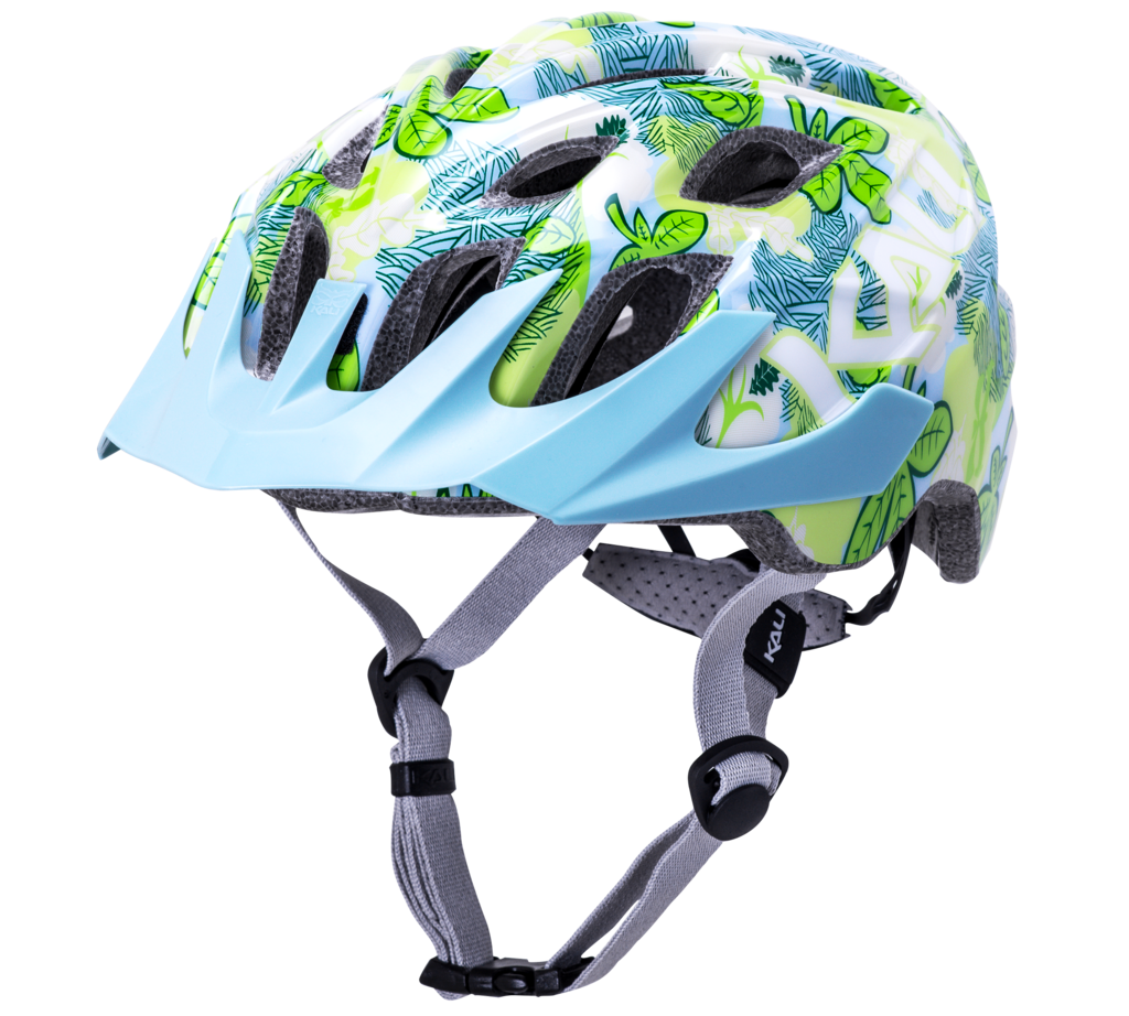 фото Шлем велосипедный подростковый kali chakra youth, kids, cf, 21 отверстие, flora blu (размер: 52-57см)
