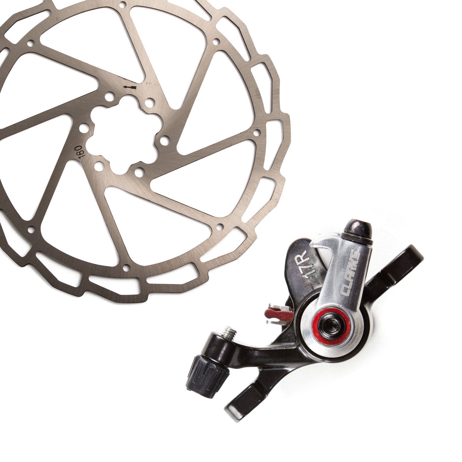 Тормозной набор CLARKS CMD-17ROAD, одна сторона, механический, дисковый, передний/задний, 3-635 калиперы велосипедные alhonga twiner m дисковый механический комплект передний задний чёрный twiner m