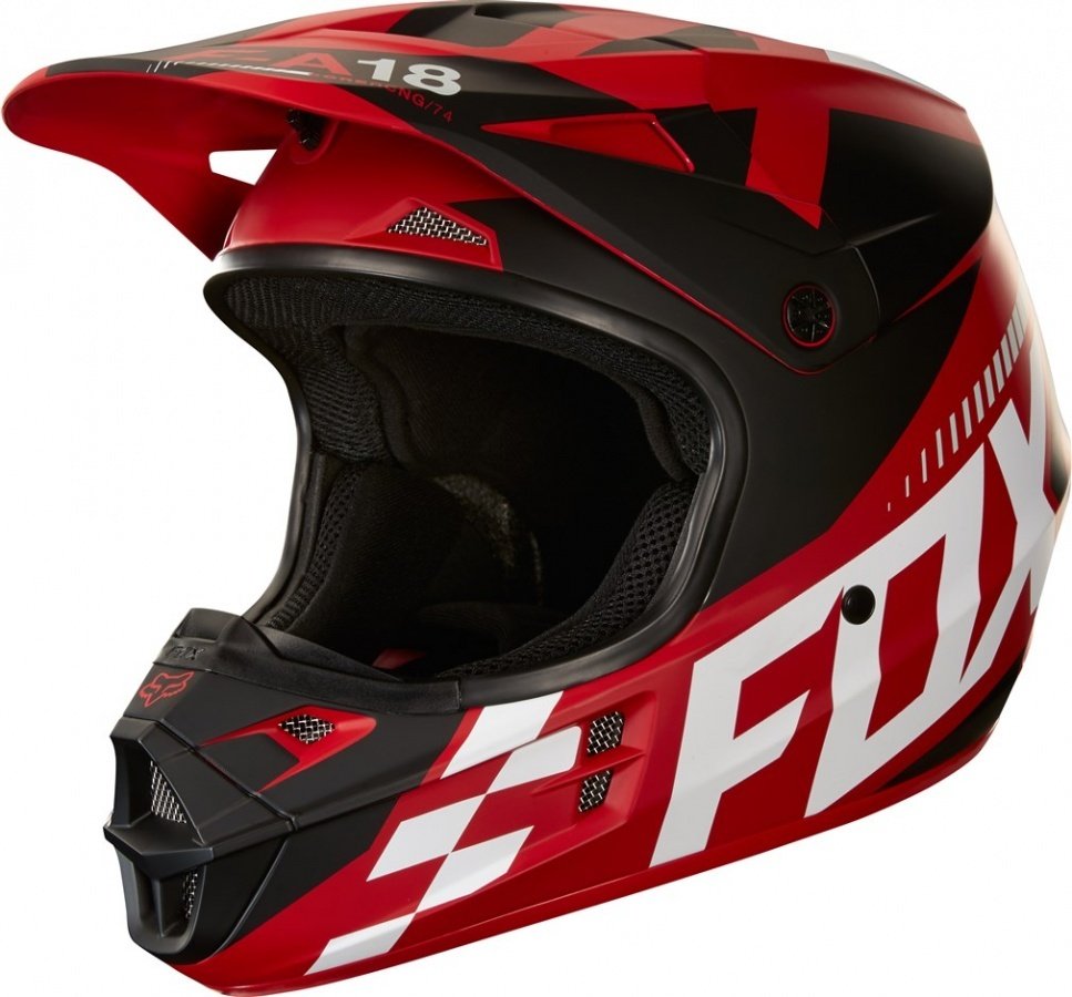 Шлем Fox Racing v1 черно красный