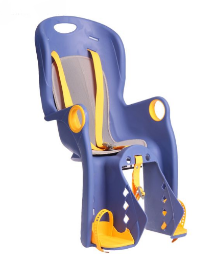 фото Велокресло детское заднее, пластик, нагрузка до 22 кг, крепеж на багажник, синее, bq-5b (blue) no name