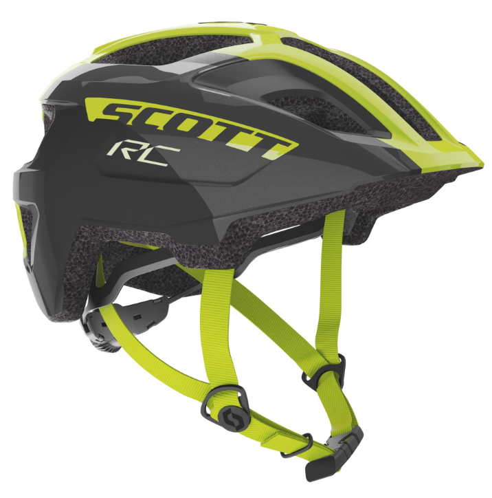 фото Шлем подростковый велосипедный scott spunto junior plus (ce), black/radium yellow, 2020 (размер: onesize)
