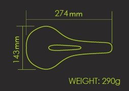 фото Седло велосипедное ddk-d3735 race comfort, стальная рамка, 272х140mm, черное, ddk-d3735