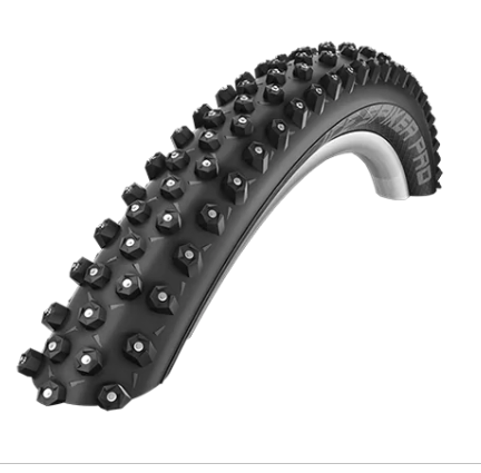 

Велопокрышка Schwalbe ICE SPIKER PRO, 27.5x2.60 650B (65-584), Folding, Evolution, 344 Studs, WiC, черный, 11600991