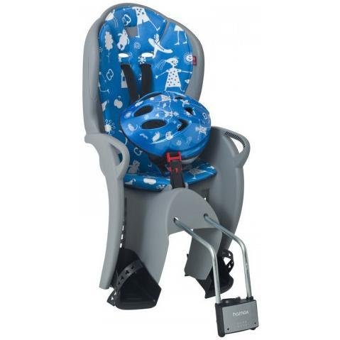 Детское велокресло HAMAX KISS, на подседельную трубу, серый/синий, до 22 кг, HAM551088 hamax детское кресло hamax kiss серебристый зеленый